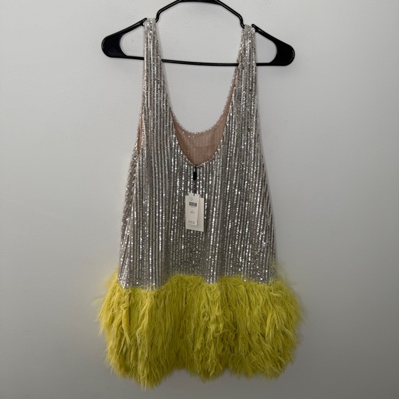 Anthropologie Siempre Deco Sequin Feather Tunic - Picture 6 of 8